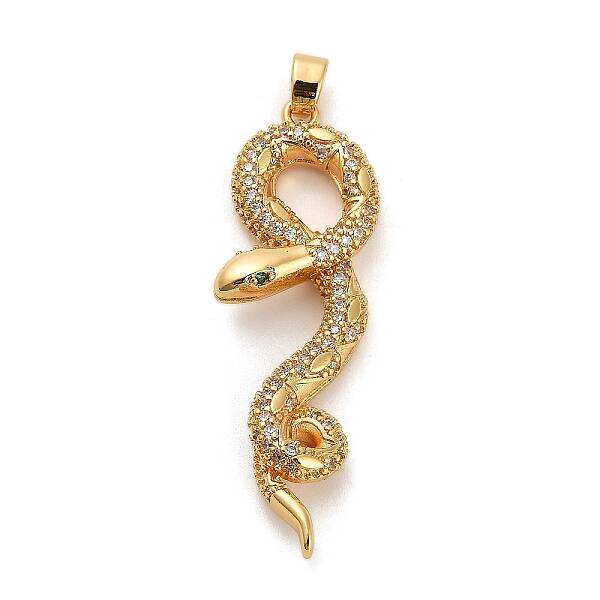 Brass Micro Pave Cubic Zirconia Pendants