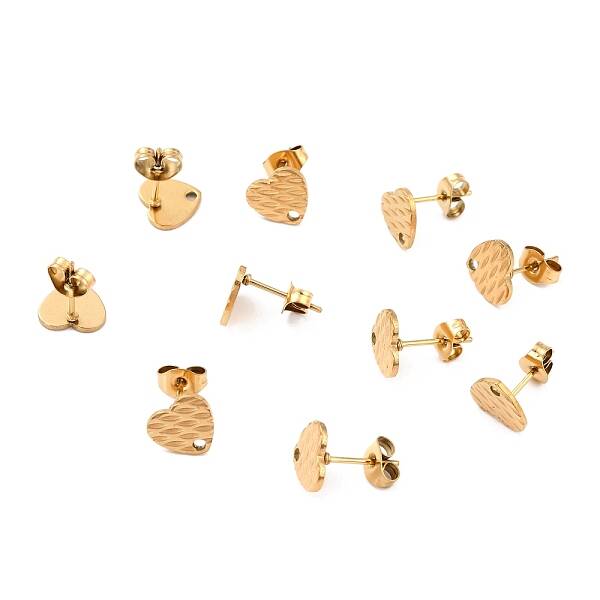 Ion Plating(IP) 304 Stainless Steel Stud Earring Findings