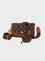 Women's Fashionable Letter Pattern Crossbody Bag & Wristlet & Mini Bag, Casual Versatile Crossbody Bag with Wide Adjustable S...