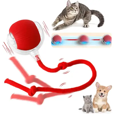 Interactive Cat Ball Toy – 3-Mode Smart Rolling Ball for Indoor Cats & Puppies, USB Rechargeable, Automatic Obstacle Avoida...