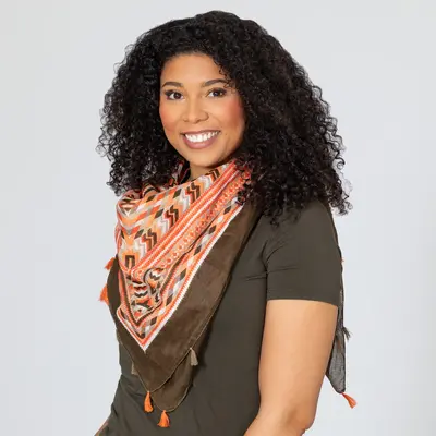 Tribal Tassel Scarf - Red