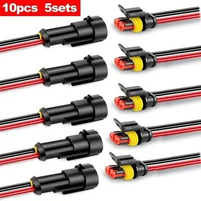 Car Wire Connector for Summer Gift, Male Female Plug Socket Quick Disconnect Plug, 18AWG Wire Connector with Copper Wire for ...