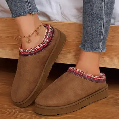 Women's Lined Slippers and Platform Snow Boots - Warm Light and Durable Shoes for Outdoor  Non Slip Comfort  Winter Slippers ...