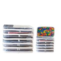 Clear Storage Box Set, 6 Counts/set Large Capacity Zipper Storage Box, Multifunctional Storage Bin, Plastic Portable Storage ...