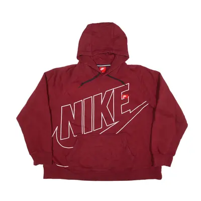 NIKE Hoodie Red Pullover Mens 2XL