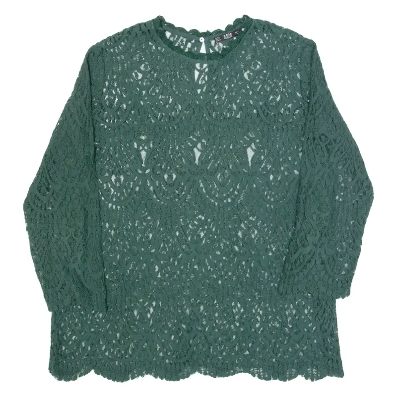 ZARA Womens Top Green Long Sleeve L