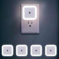 LED Lights, 4 Counts Plug-in Night Lamp, Ambient Light with Smart Sensor, Night Lamp for Room & Hallway, LED Lights for Bedr...
