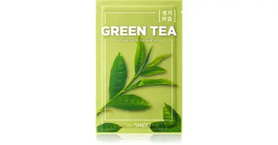 The Saem Natural Green Tea Soothing and Moisturizing Fabric Mask 21ml