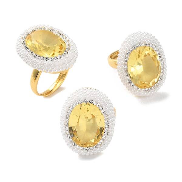 Adjustable Brass Micro Pave Cubic Zirconia Rings