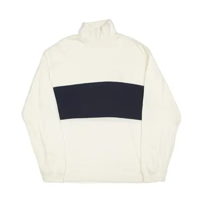 NAUTICA Sweatshirt Cream High Neck Mens XL