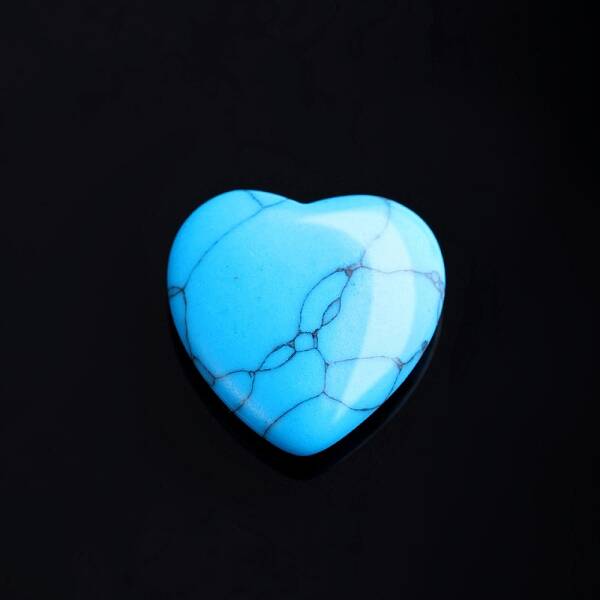 Synthetic Turquoise Love Heart Stone
