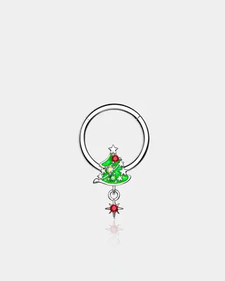 Festive Christmas Tree Daith Septum Ring