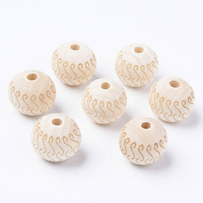 Unfinished Natural Wood European Beads