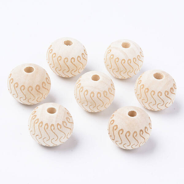 Unfinished Natural Wood European Beads