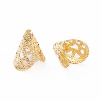 Brass Filigree Bead Cones
