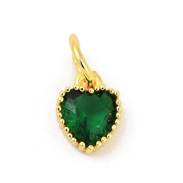 Brass Micro Pave Cubic Zirconia Pendants