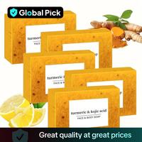 Turmeric and Kojic Acid Cleansing Soaps, Turmeric Soap Set, Natural Extract Soaps, Women's Care Soaps, Daily Body Cleansing P...