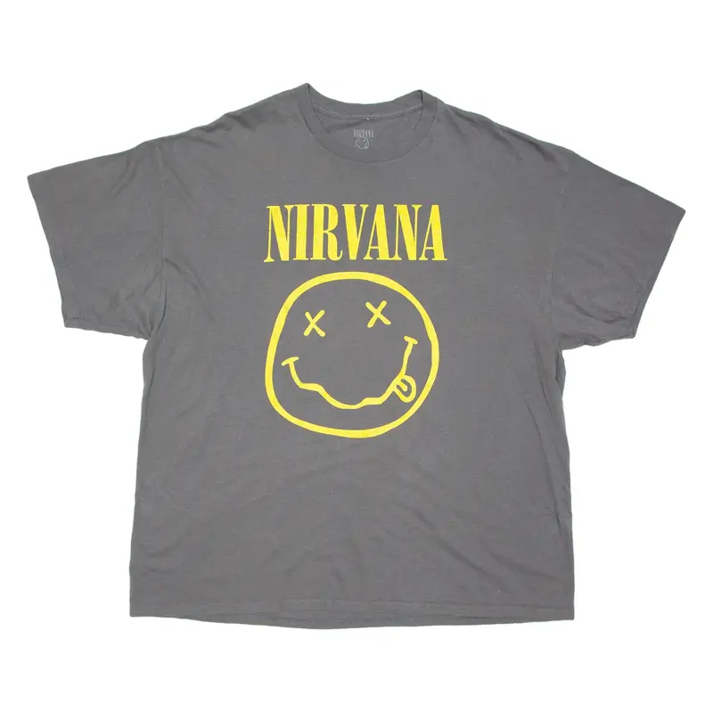 Nirvana Mens Band T-Shirt Grey 2XL
