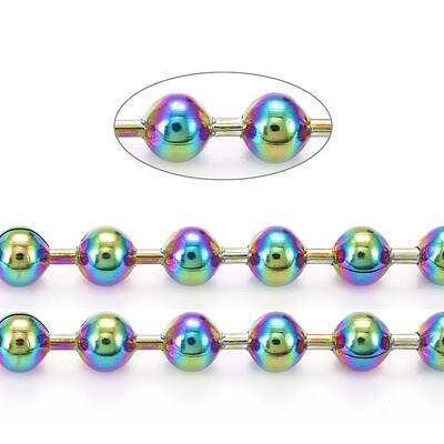 PVD Vacuum Plating 304 Stainless Steel Ball Chains