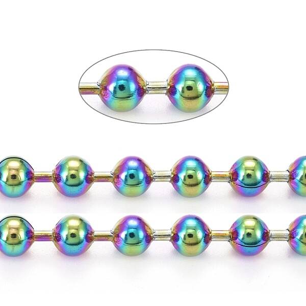 PVD Vacuum Plating 304 Stainless Steel Ball Chains