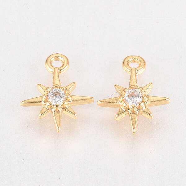 Brass Cubic Zirconia Charms