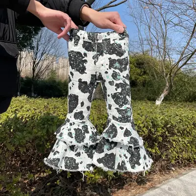 Girl Bell Bottom Jeans Girl Winter Pants Jeans girl denim pant toddler jeans party wear