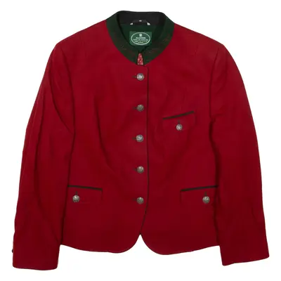 ALLWERK Blazer Jacket Red Wool Womens L