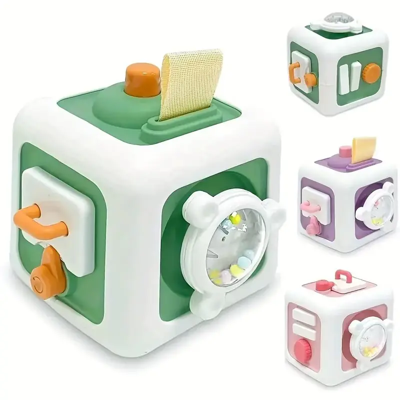 6 in 1 Busy Cube, 1 Count Montessori Sensory Toys for Fine Motor Skills, Lightweight Travel Activities Learning Toys for Gift...