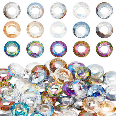 60Pcs 15 Colors Glass Cabochons