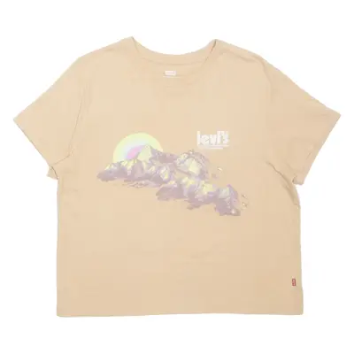 LEVI'S Cropped Womens T-Shirt Beige M