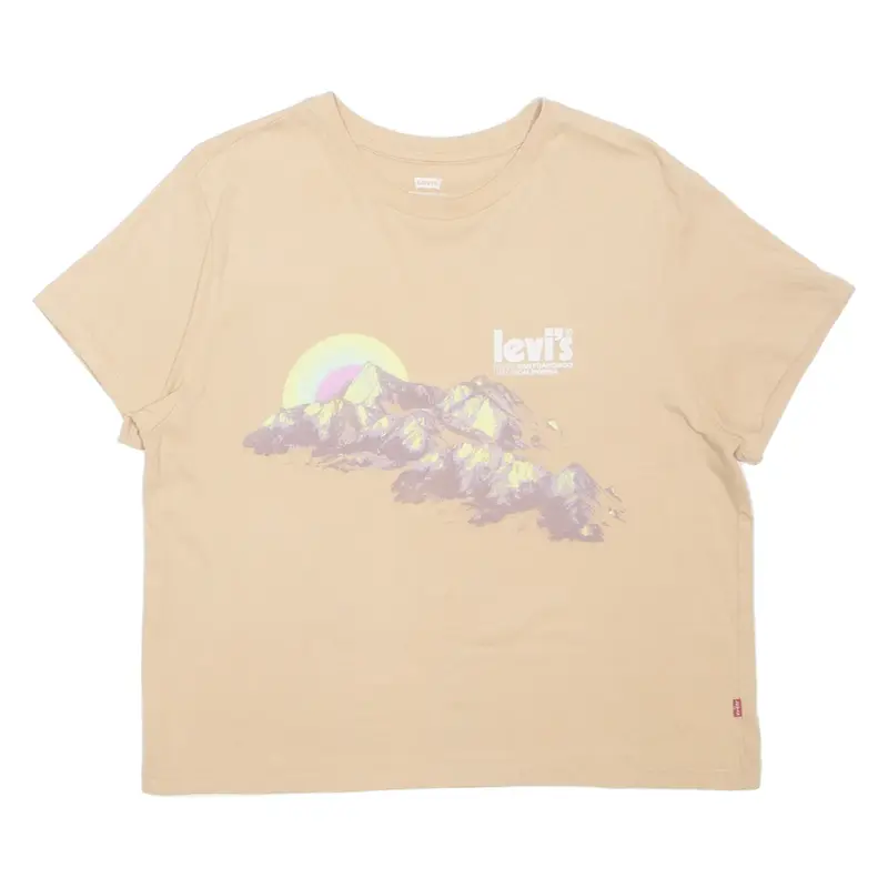 LEVI'S Cropped Womens T-Shirt Beige M