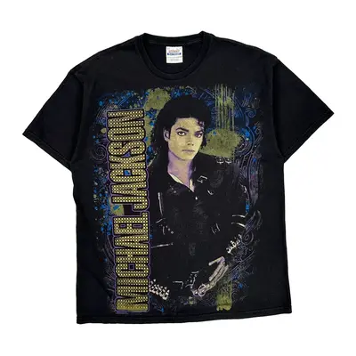 Michael Jackson Hanes Band T-Shirt - Large Black Cotton