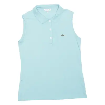 LACOSTE Womens Polo Shirt Blue Sleeveless S