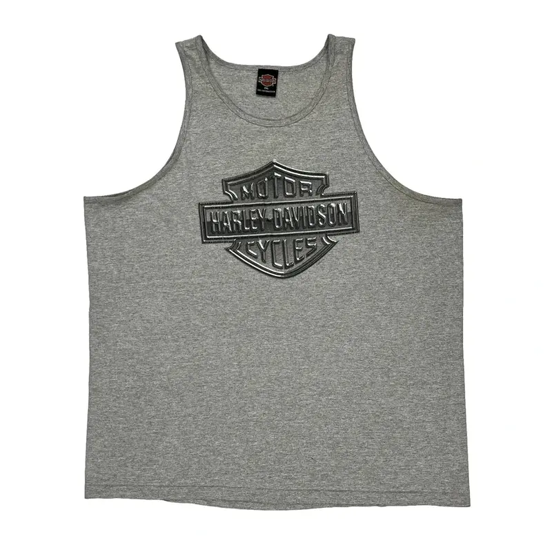 Las Vegas Harley Davidson Graphic Vest - 2XL Grey Cotton