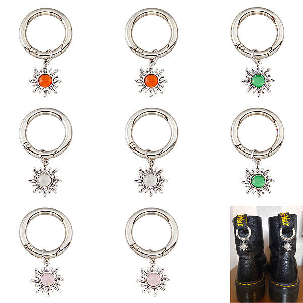 Alloy with Cat Eye Sun Pendants