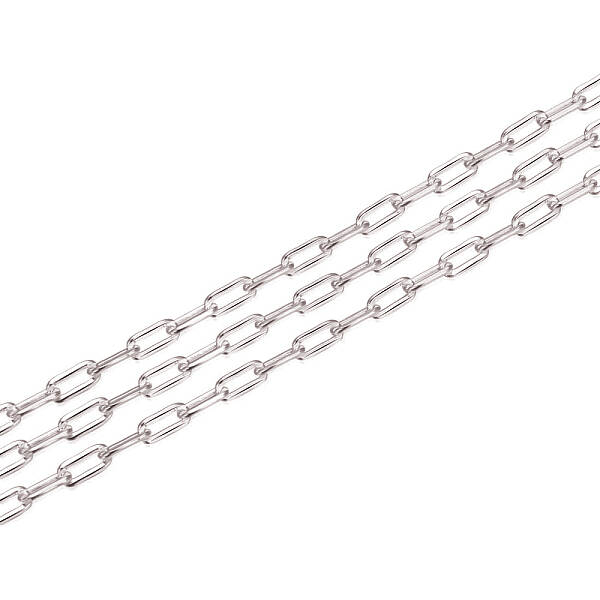 Anti-Tarnish Rhodium Plated 925 Sterling Silver Paperclip Chains