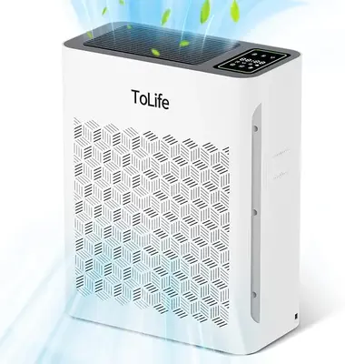 ToLife TZ-K2 Air Purifier for Large Rooms (Up to 1095 ft²) – HEPA Filter, PM 2.5 Display, Auto Mode, Timer, Removes Smoke,...