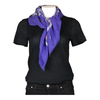 Valentino Floral Scarf - No Size Purple Silk