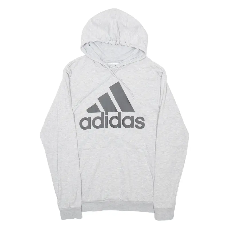 ADIDAS Mens Grey Hoodie S