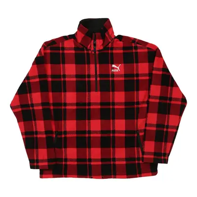 Puma Checked Fleece - Medium Red Polyester