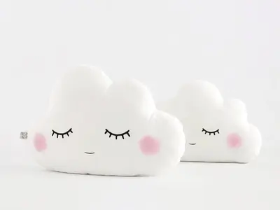 Set of 2 Pillows - Large Cloud Pillow and Small Cloud Pillow (8 colors)