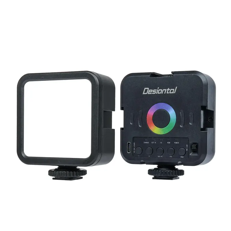 7W 1200mAh Handheld Video Light, USB Rechargeable RGB Full Color CRI95 2500k-9000K Dimmable Panel Light, Portable Lightweight...