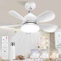 Socket Ceiling Fan Light with Remote Control, E27 Base Dimmable LED Energy-saving Lights with 3-Speed Wind Adjustment, Replac...