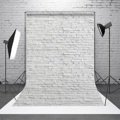 Aperturee Classic Pure White Brick Wall Photography Backdrop - Aperturee