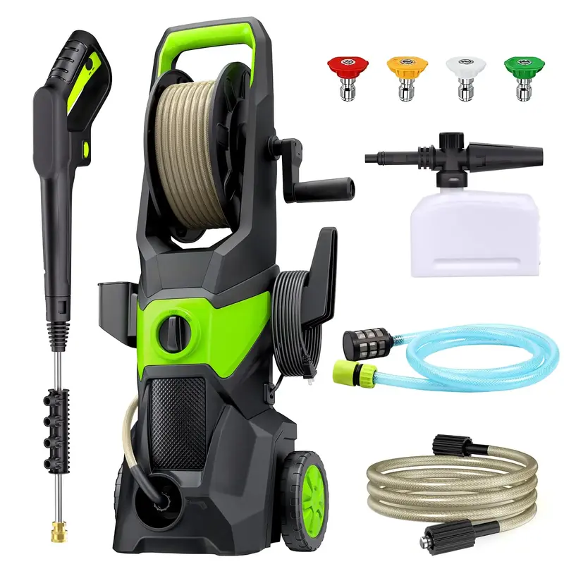 Electric Pressure Washer, 2600 PSI 2.4 GPM Power Washer with 4 Nozzles & Foam Cannon, for Driveways, Cars, Fences, Decks, Pat...