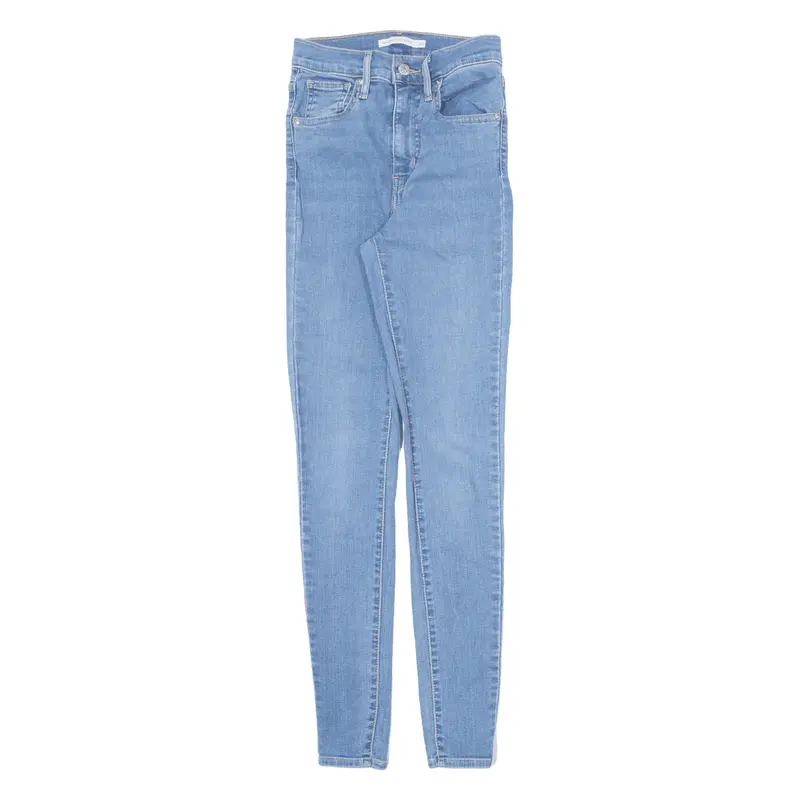 LEVI'S Mile High Jeans Blue Denim Slim Skinny Stone Wash Womens W25 L30