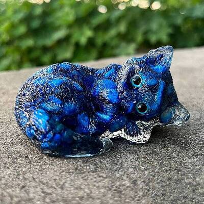 Resin Sleeping Cat Display Decoration
