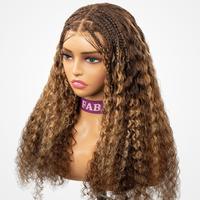 FABA 7x5 Boho Braided Glueless human hair Wig Curly Water Wave/Natural Wave real glueless  Wig with Baby Hair - High Quality ...