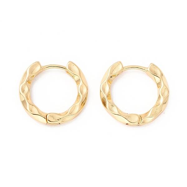 Hammered Small Huggie Hoop Earrings for Girl Women