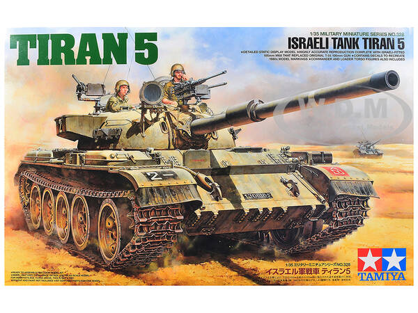 Model Kit Israeli Tiran 5 Tank Israeli Army 1/35 Scale Model by Tamiya